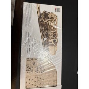 Ugears LOCOMOTIVE w/ Tender Mechanical Model Wooden KIT Train Brand New Sealed